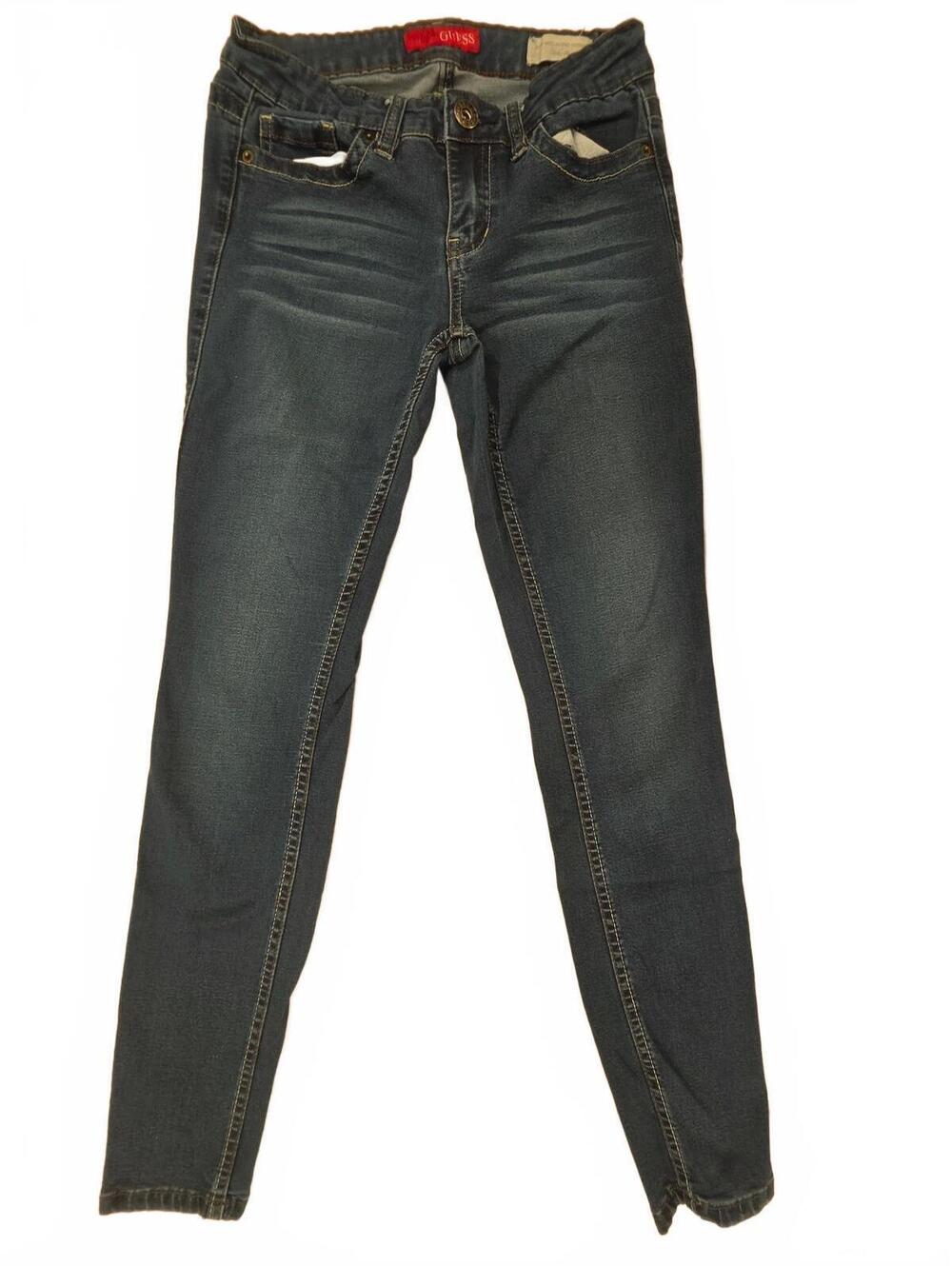 GUESS Cindy Low Rise Power Skinny Jeans Women Size 26 Dark Wash Stretch Denim